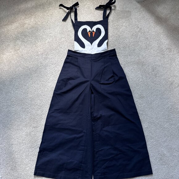 Vivetta Alberta Swans Stretch Cotton Jumpsuit – Size 38 - Picture 5 of 12